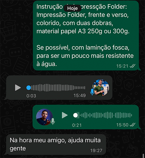 Feedback real de barbeiro sobre o Menu de Serviços